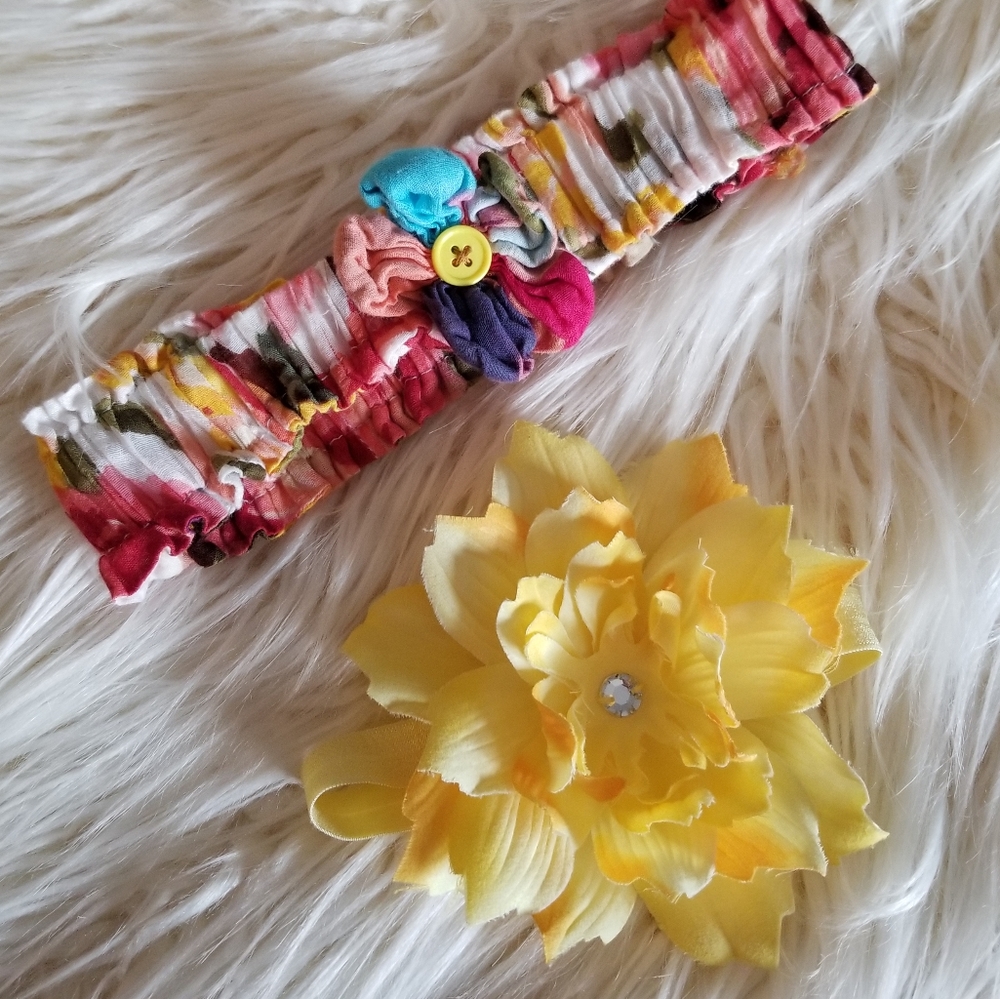 Infant / Toddler Boutique Flower Headband Duo